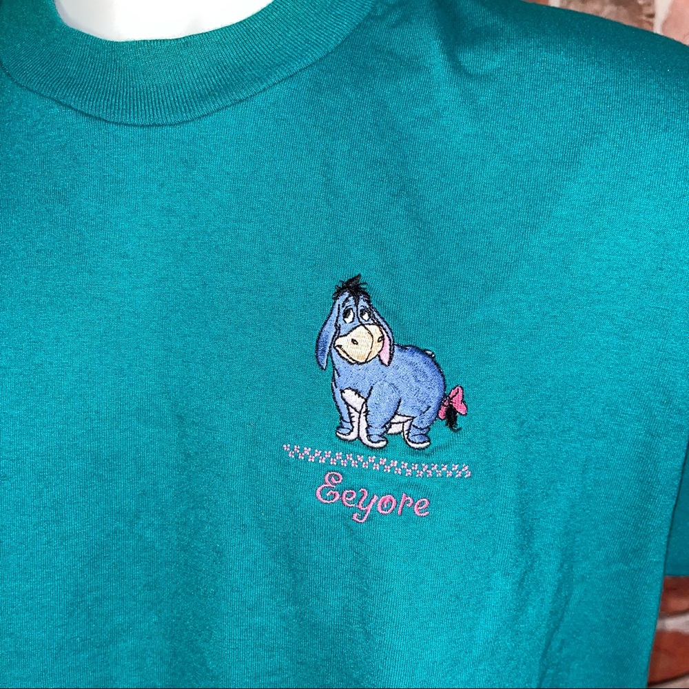 Eeyore shirt vintage single stitch tshirt tee teal color Winnie the Pooh